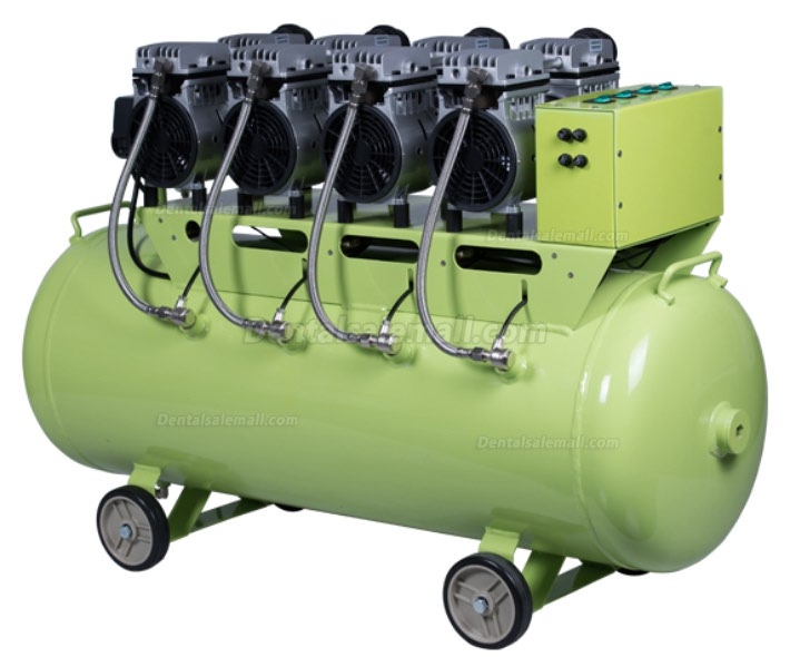 Greeloy GA-64 Piston Type Silent Oil Free Air Compressor Supporting 6 Dental Chairs/2400W 120L Dental Aircompressor